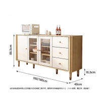 北歐實木餐邊櫃 多功能儲物櫃  收納櫃子*80cm/100cm/120cm/140cm/160cm/180cm (IS9355)